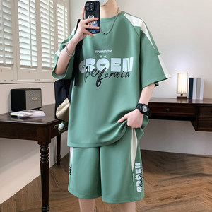 TZ24357-特P50运动套装男夏季青少年潮流短袖短裤高中学生帅气图片