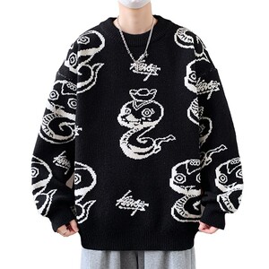 84549-P55秋冬休闲圆领毛衣男针织打底衫图片