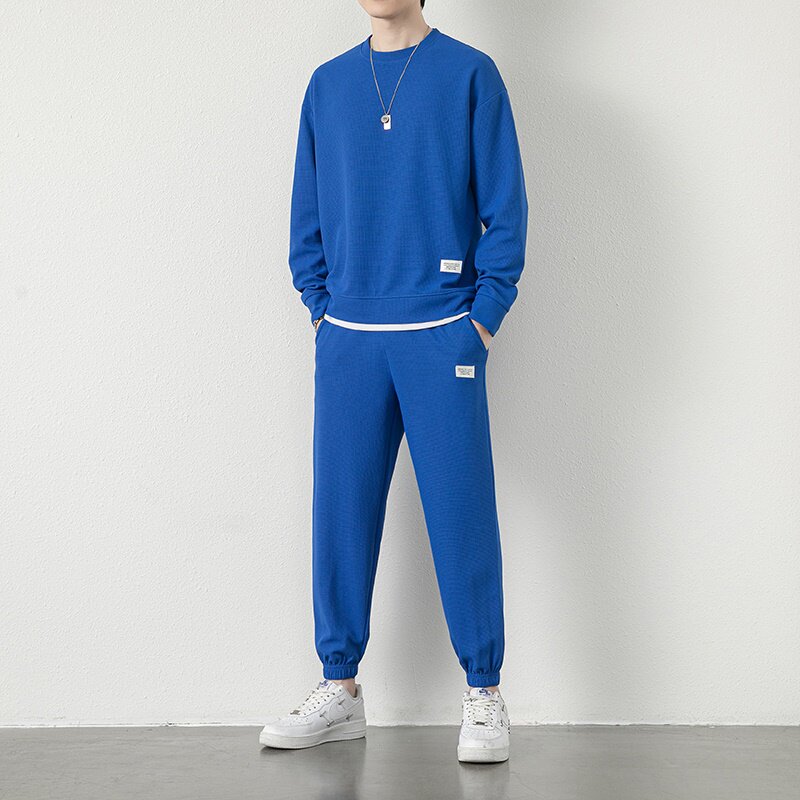 7811-P65卫衣休闲运动套装男士2023春秋季新款假两件潮牌衣服,男装卫衣,电商D310（原电商305）