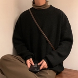 M869-特P50大码学生纯色针织衫港风百搭圆领毛衣男ins宽松线衣外，男装针织衫/毛衣，电商D310B