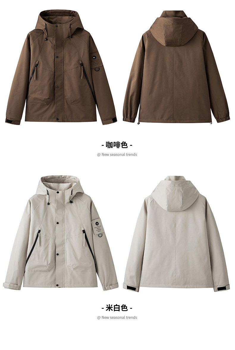 JK581-特P80连帽廊型宽松山系冲锋衣登山服情侣外套夹克三防外套,男装夹克,电商D310B