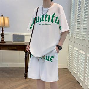 TZ23639-P42夏季短袖T恤男套装休闲两件套图片