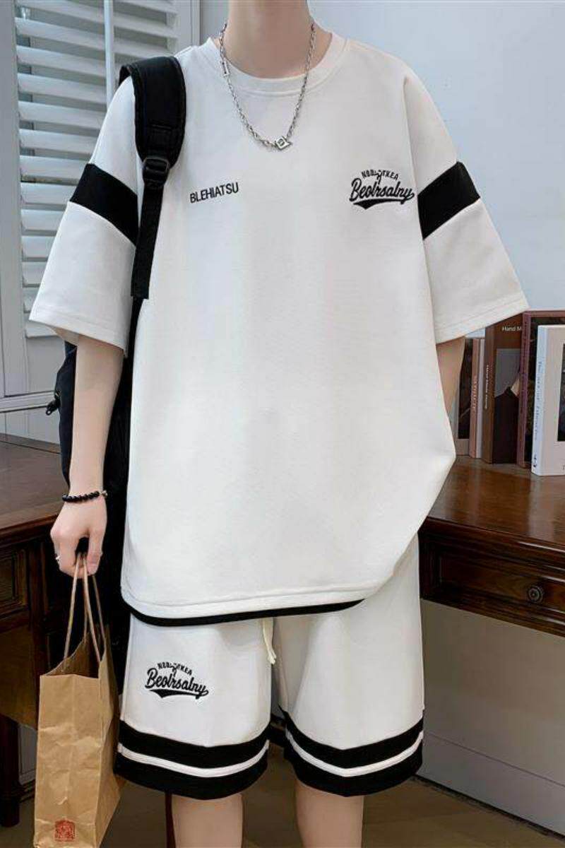 TZ23619-特P50夏季短袖T恤男套装休闲两件套,男装T恤,电商D310B