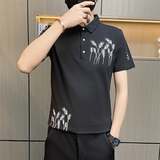 PL010-特P35社会小伙男士t恤polo衫短袖翻领潮牌时尚休闲个性潮流，男装Polo衫，电商D310B