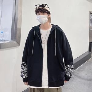 得物二开GSY9915-特P55卫衣男连帽宽松休闲服开衫外套图片