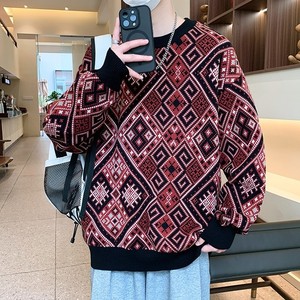 84729-P65 秋冬休闲圆领毛衣男针织打底衫图片