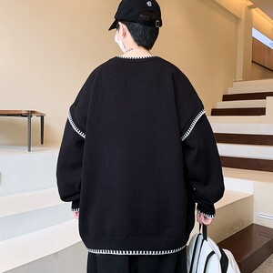 84523-P55秋冬休闲圆领毛衣男针织打底衫图片
