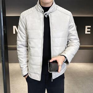68707-P115pu皮棉衣男士冬季加厚棉服韩版机车皮夹克外套冬装图片