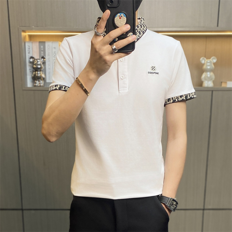PL030-特P40控65夏季短袖t恤男士翻领刺绣polo衫上衣男体恤,男装Polo衫,电商D310B