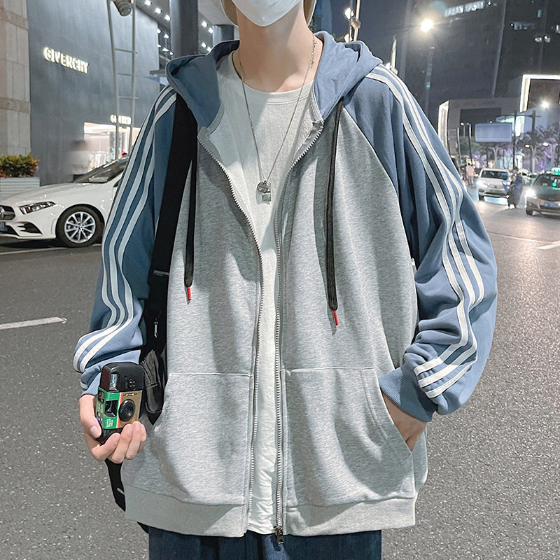 现货二开GSY9913-特P55连帽卫衣外套男秋季开衫休闲百搭拉链图片