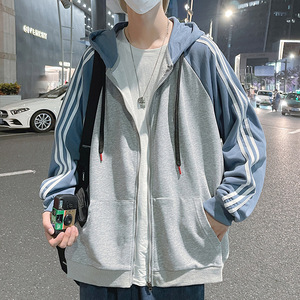 现货二开GSY9913-特P55连帽卫衣外套男秋季开衫休闲百搭拉链图片