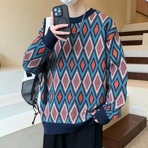 84730-P65秋冬休闲圆领毛衣男针织打底衫图片
