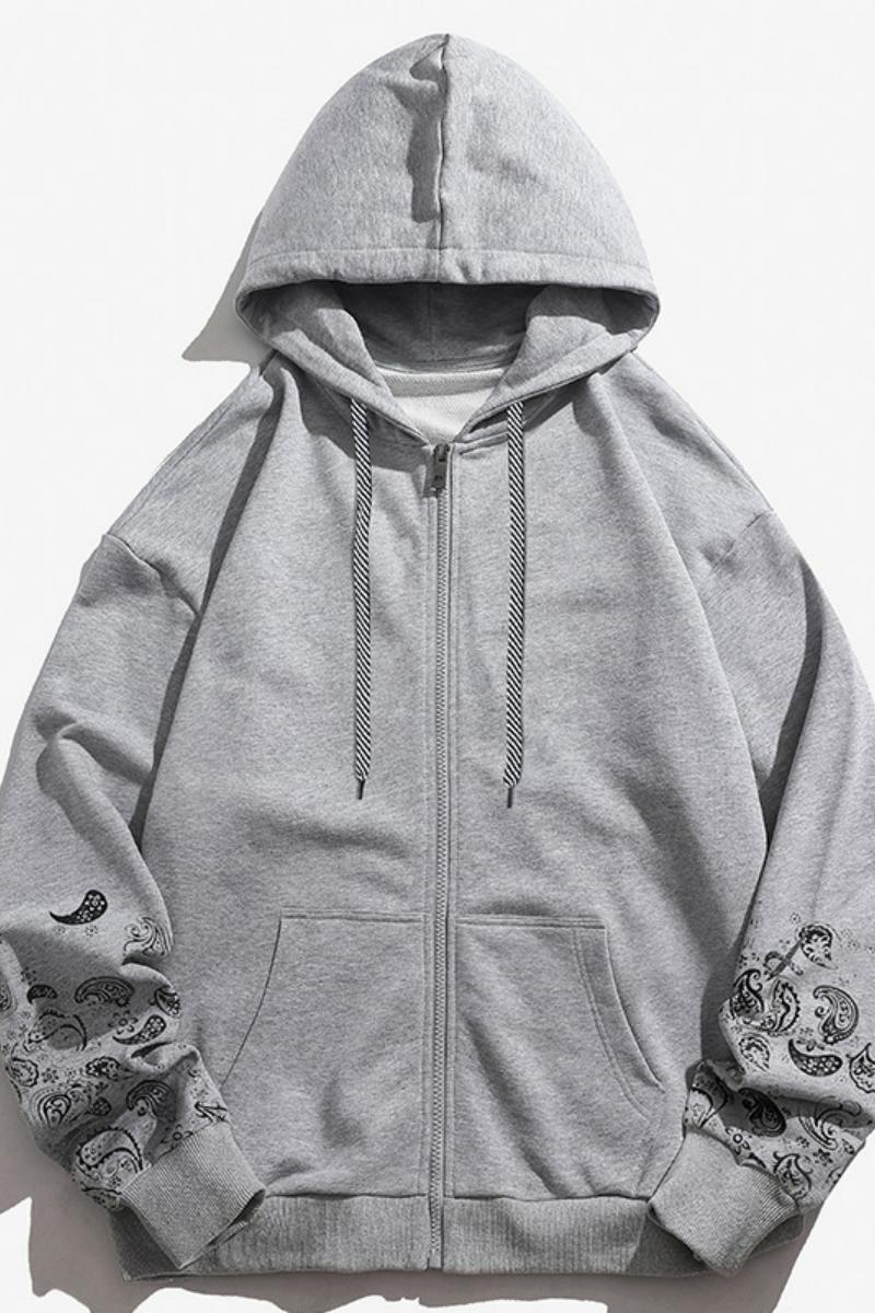 得物二开GSY9915-特P55卫衣外套男纯棉宽松休闲连帽拉链开衫,男装卫衣,电商D310B