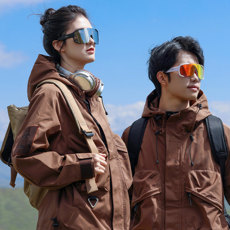 JK582-特P75冲锋衣男秋冬防风防水登山服棉外衣女款情侣夹克外套,男装夹克,电商D310B
