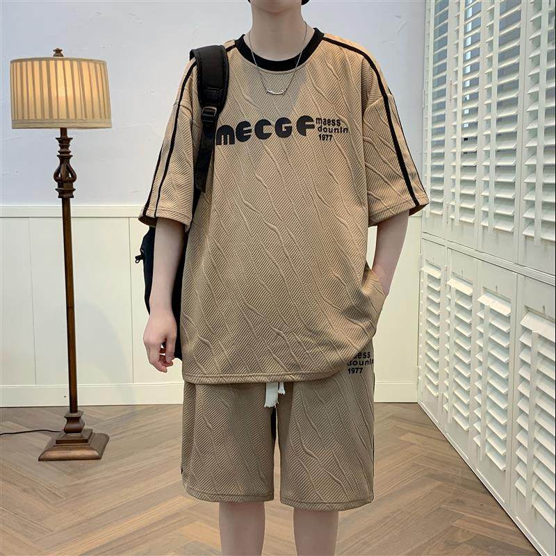TZ23615-特P55夏季短袖T恤男套装休闲两件套,男装T恤,电商D310B