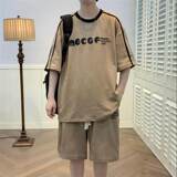 TZ23615-特P55夏季短袖T恤男套装休闲两件套，男装T恤，电商D310B