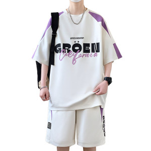 TZ24357-特P50运动套装男夏季青少年潮流短袖短裤高中学生帅气图片