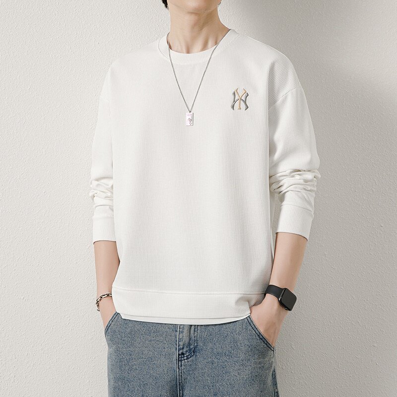 73812-P40圆领卫衣男春秋季新款潮流宽松长袖ins潮牌字母刺绣情侣，男装卫衣，电商D310（原电商305）