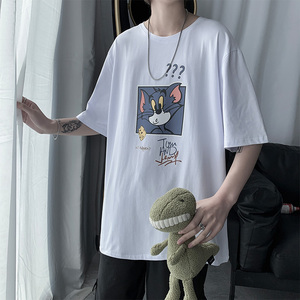 现货TX02-P25猫和老鼠短袖T恤男生夏季青少年初中生潮牌重磅图片