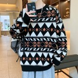 84720-P60秋冬休闲圆领毛衣男针织打底衫，男装针织衫/毛衣，电商D310B
