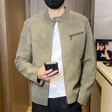 JK893-P100水洗复古皮衣男外套潮流修身帅气机车服男士立领夹克衫，男装皮衣，电商D310B