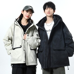 79010-特P268连帽羽绒服男冬季新款潮牌帅气加厚青少年工装外套图片