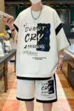 84333-P55夏季短袖T恤男套装休闲两件套，男装T恤，电商D310B