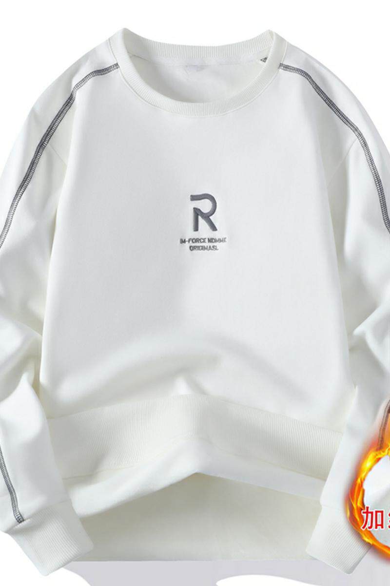 91250R-P55青少年卫衣男加绒加厚保暖打底衫秋冬季初中生男孩,男装卫衣,电商D310（原电商305）
