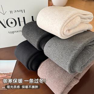 一条过冬打底裤女秋冬季保暖加绒加厚连裤袜微压外穿灰色黑色连脚