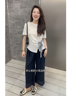 韩系穿搭一整套短袖T恤两件套装