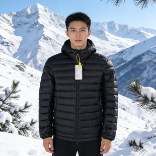 900蓬鹅绒 95绒子排骨羽绒服秋冬季保暖连帽新科技面料防漏绒防寒