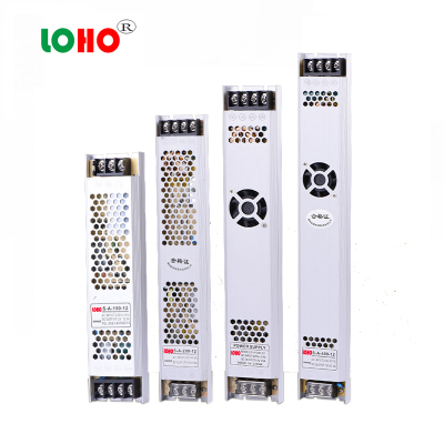 24V12V400W超薄灯箱灯条电源 12V33A400Wled长条超薄薄电源变压器