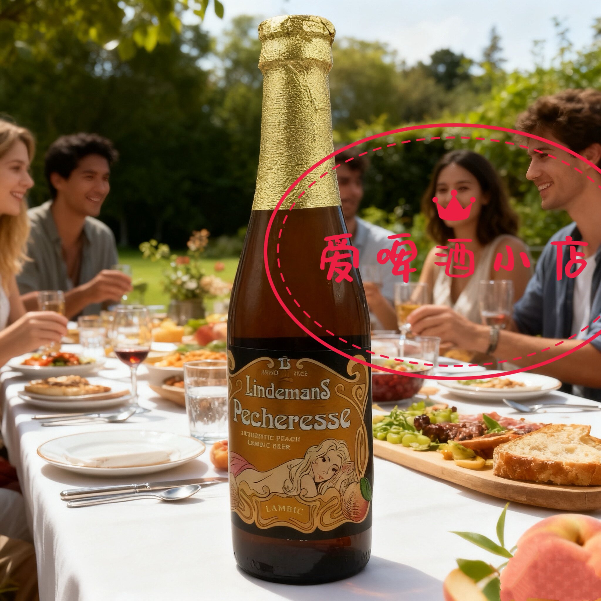 林德曼桃子味啤酒Lindemans比利时进口兰比克水蜜桃果啤250ml单品