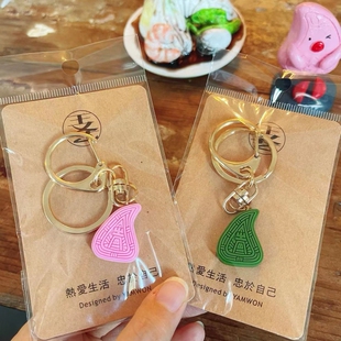 迷你红桃粿钥匙扣鼠壳粿潮汕美食挂件潮州汕头旅游特色手信纪念品