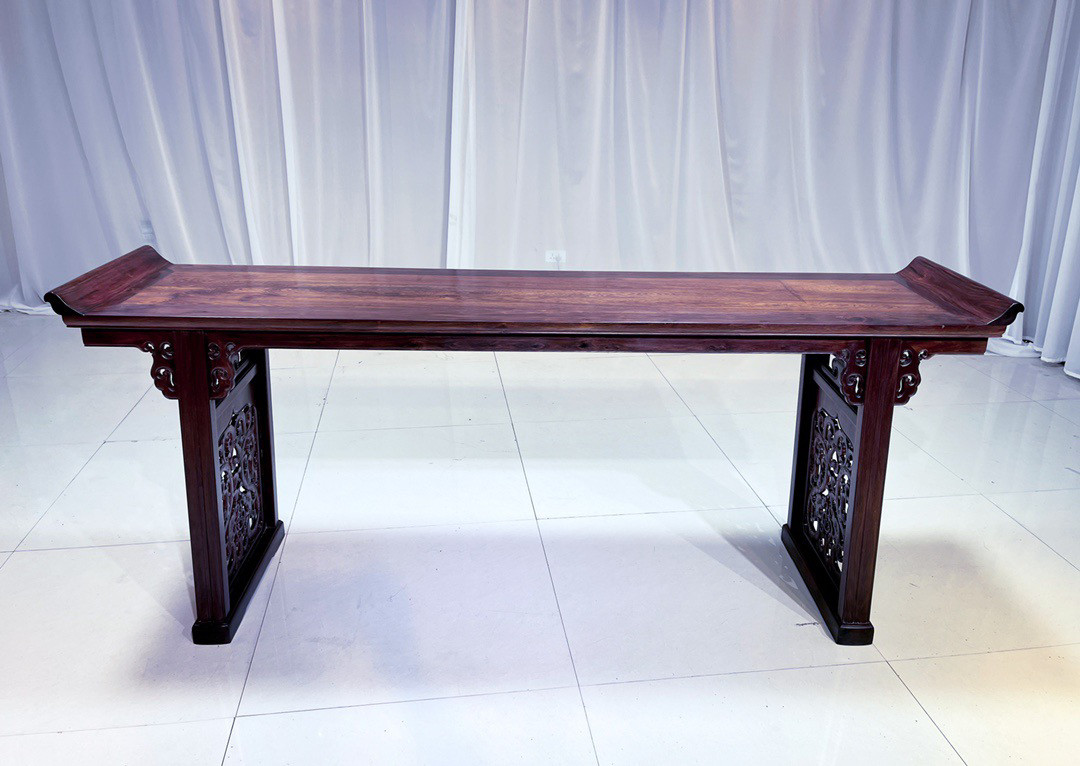 红木家具海南黄花梨条案降香黄檀雕花玄关桌中式仿古实木香案别墅