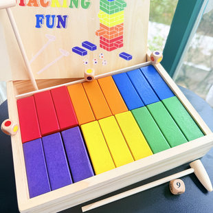 儿童桌面游戏叠叠高家庭亲子互动木质釜底抽薪堆塔积木抽抽乐玩具