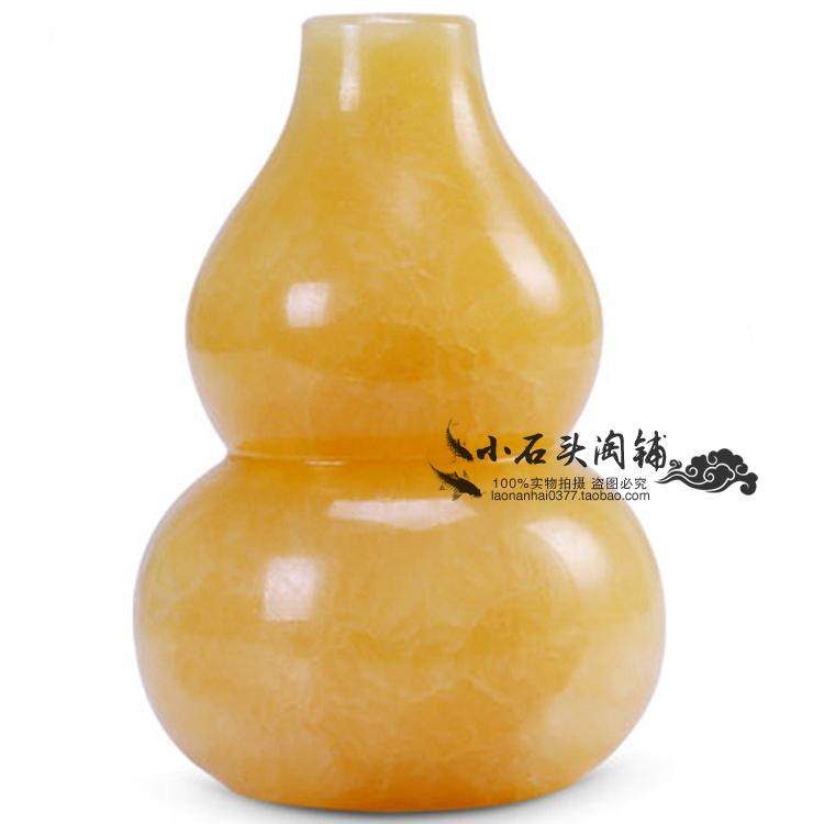 纯手工天然米黄玉汉白玉葫芦桌面摆件现代客厅朋友送礼祝福工艺品在类目 家居饰品, 摆件中 - 来自Buy2taobao.com提供专业的淘宝代购服务