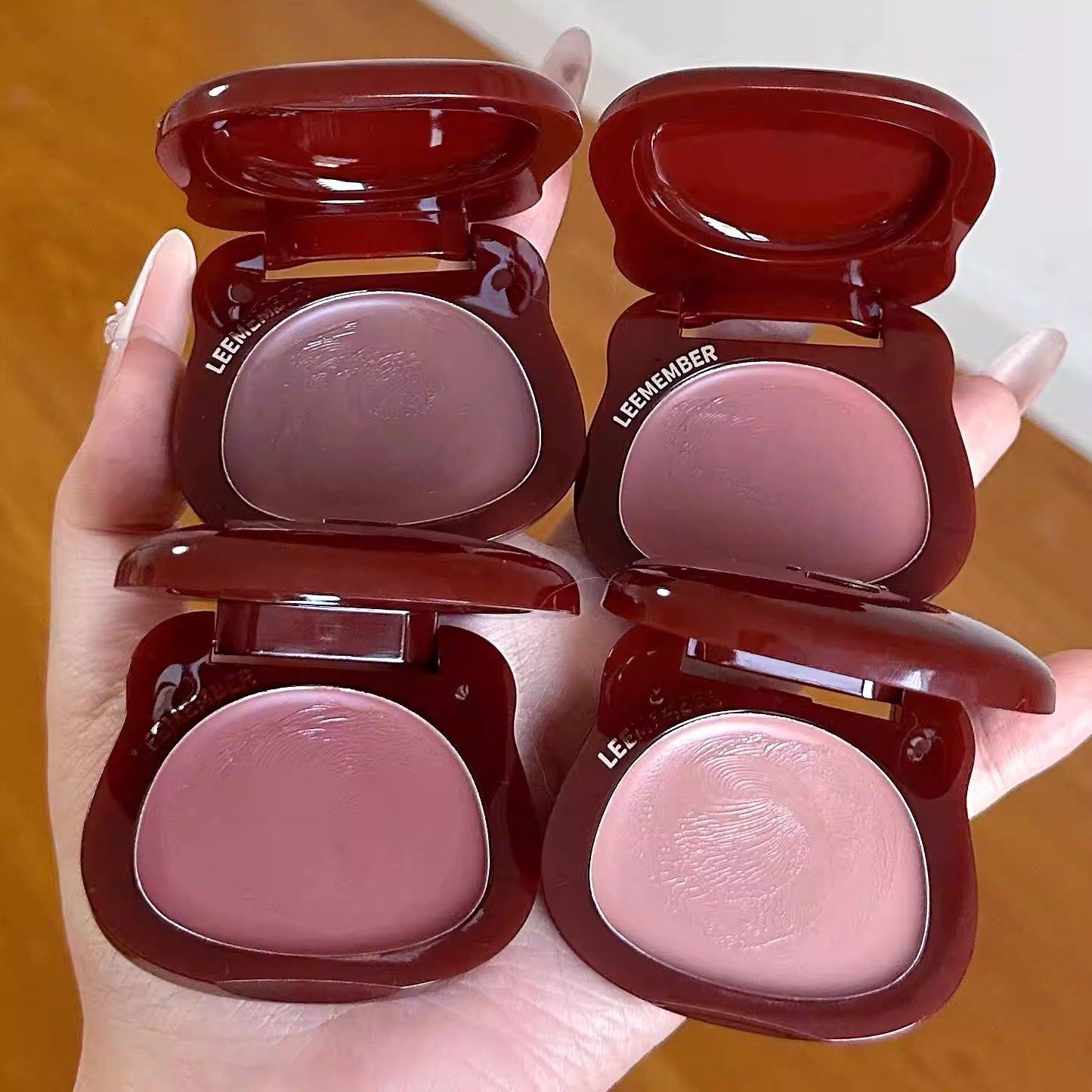 LEEMEMBER荔萌腮红膏多用霜唇颊两用红酒系列口红唇霜收缩色裸色