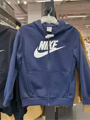 Nike Youth Big Kids' Sport Jacket Oversized Swoosh Hooded Fleece Warm FD2990-410-657