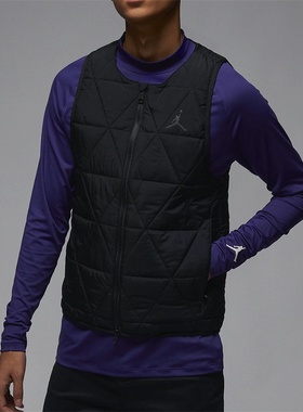Nike耐克Jordan男子高尔夫马甲保暖拒水梭织简约修身正FB3266-010