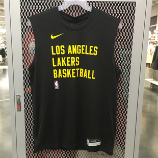 Nike耐克洛杉矶湖人队篮球训练T恤无袖背心HF7458-010 HF1964-504