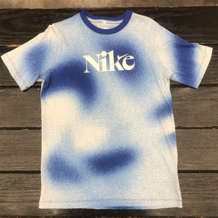 Nike耐克青少年大童运动短袖T恤大勾渲染圆领速干时尚FD3932-480