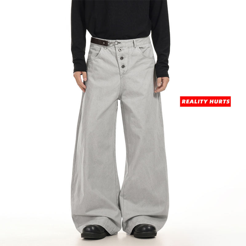 Reality老钱复古水洗直筒工装裤