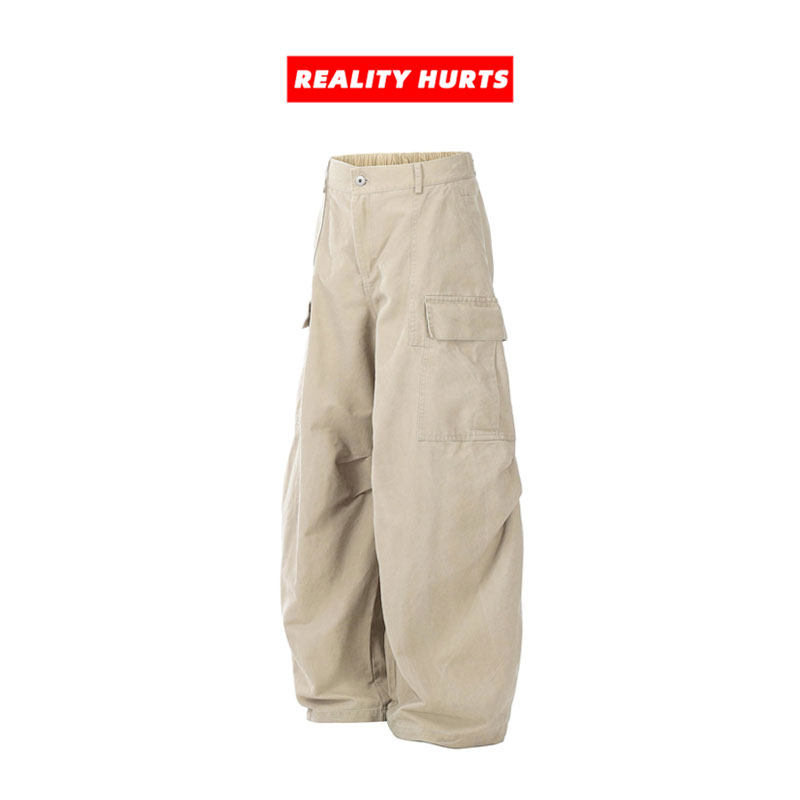 秋冬美式复古阔腿裤休闲宽松男女