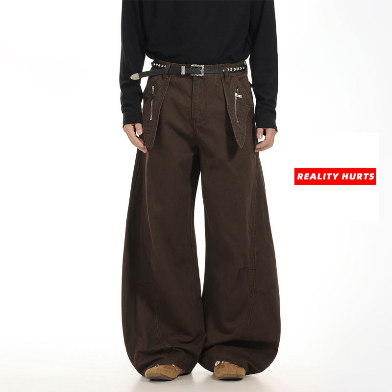 Reality美式复古弯刀工装裤