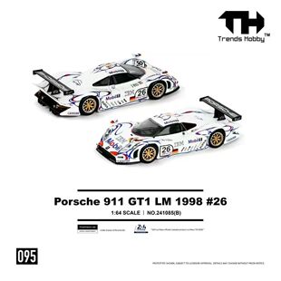 TH 1:64 保时捷GT1 LM 勒芒冠军涂装#26号车 1988 合金汽车模型