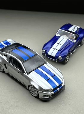 DCM 1:64 福特谢尔比 野马 GT500 蓝银NFS 速激眼镜蛇 合金车模