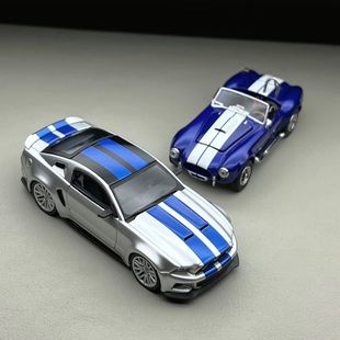 DCM 1:64 福特谢尔比 野马 GT500 蓝银NFS 速激眼镜蛇 合金车模