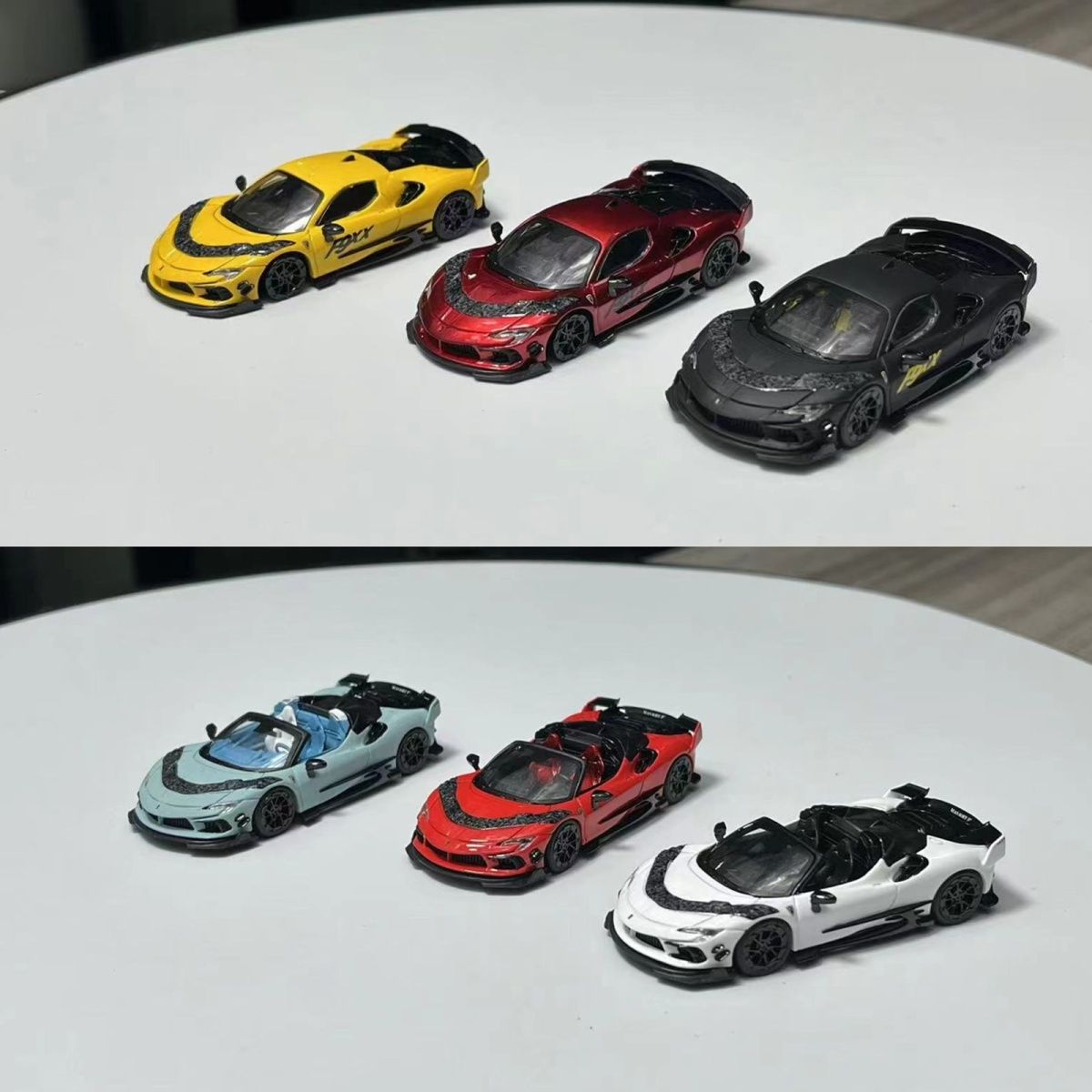 DCM&TPC联名 1:64 法拉利SF90 F9XX 迈莎瑞改装 合金汽车模型收藏