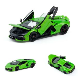 现货HH鸿兴 1:64 兰博基尼新大牛 哑光绿 全开合金汽车模型